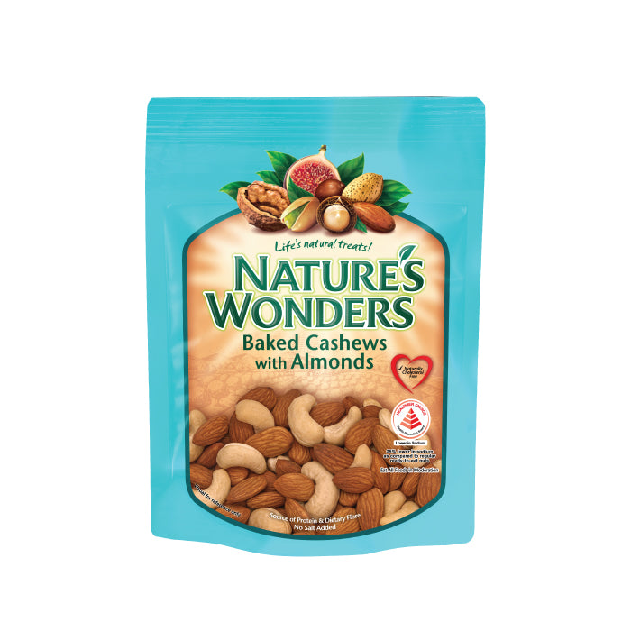 NATURE'S WONDERS BAKED CASHEW WITH ALMONDS